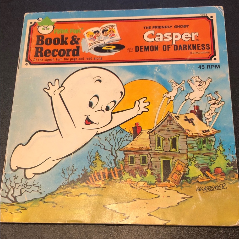 Casper Book & Record "Demon of Darkness" Illustrated Cover